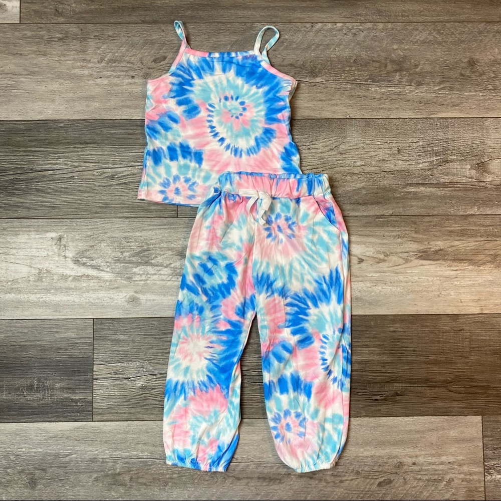 Girls boutique Tie Dye Lounge set NEW - Picture 1 of 5